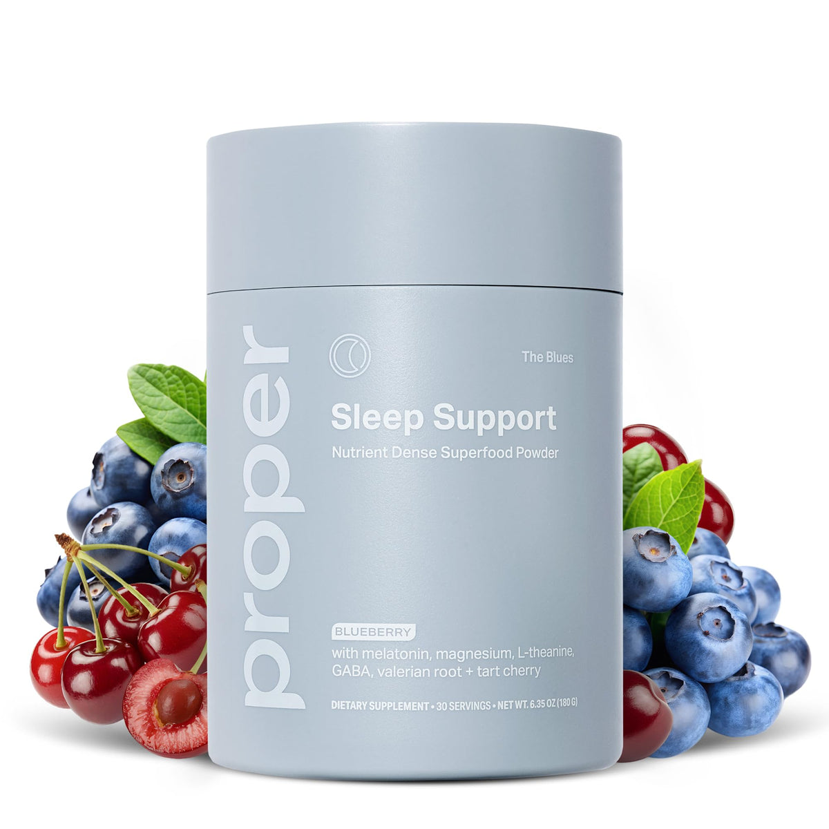 Proper Complément Alimentaire Sommeil boîte vue avant avec mélange de myrtille