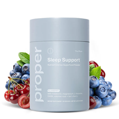 Proper Complément Alimentaire Sommeil boîte vue avant avec mélange de myrtille
