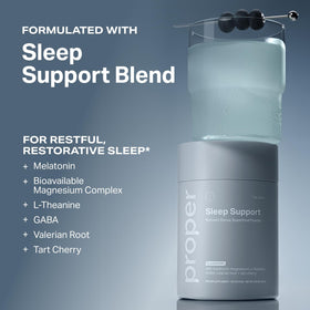 Proper Complément Alimentaire Sommeil en usage avec un smoothie