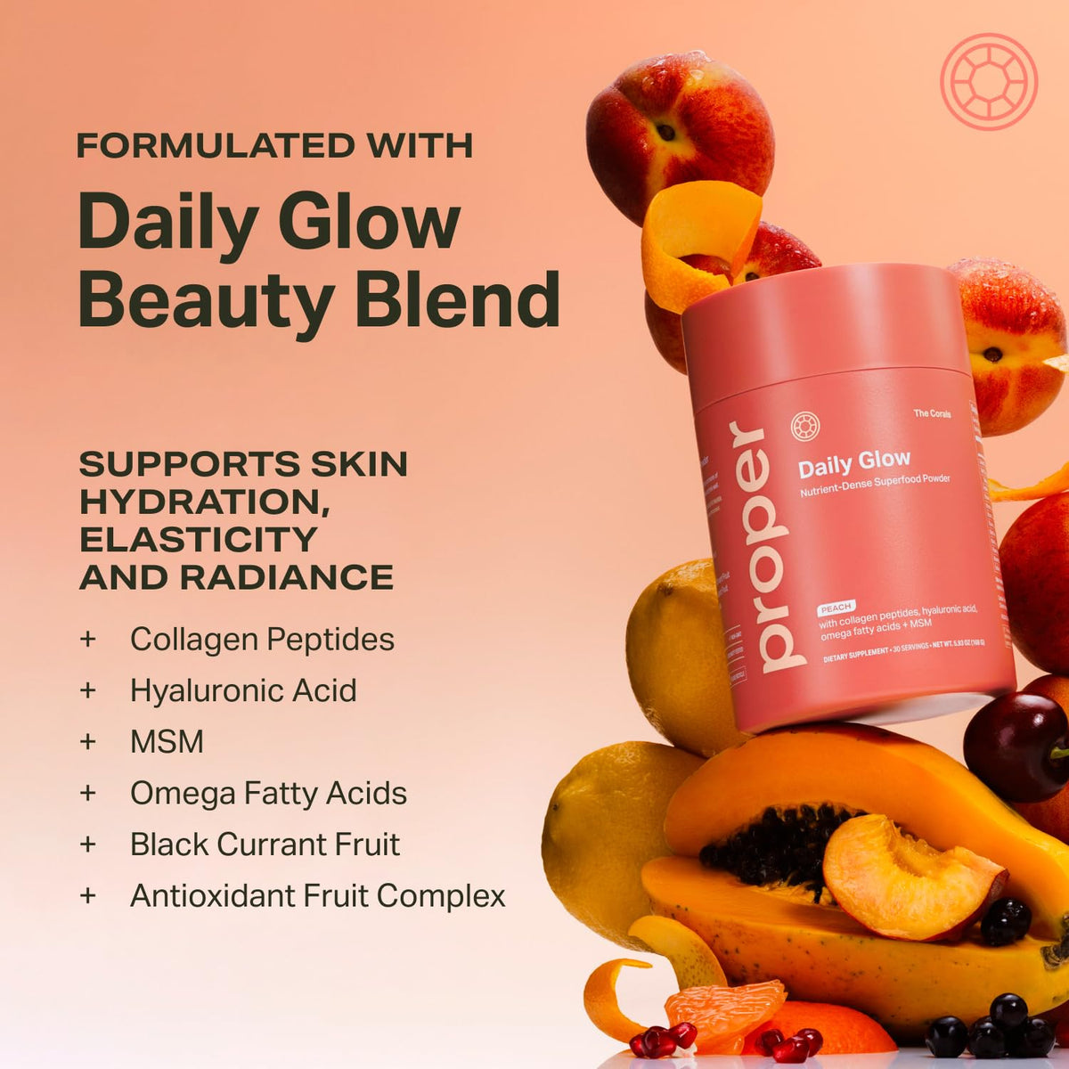 Proper Poudre Beauté Glow 231g en préparation de boisson