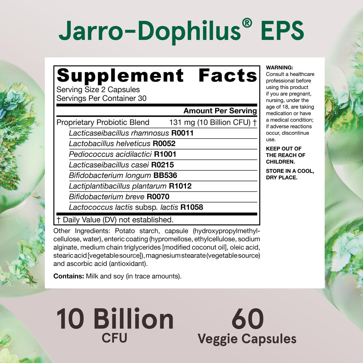 Propriétés des capsules Jarrow Formulas Jarro-Dophilus