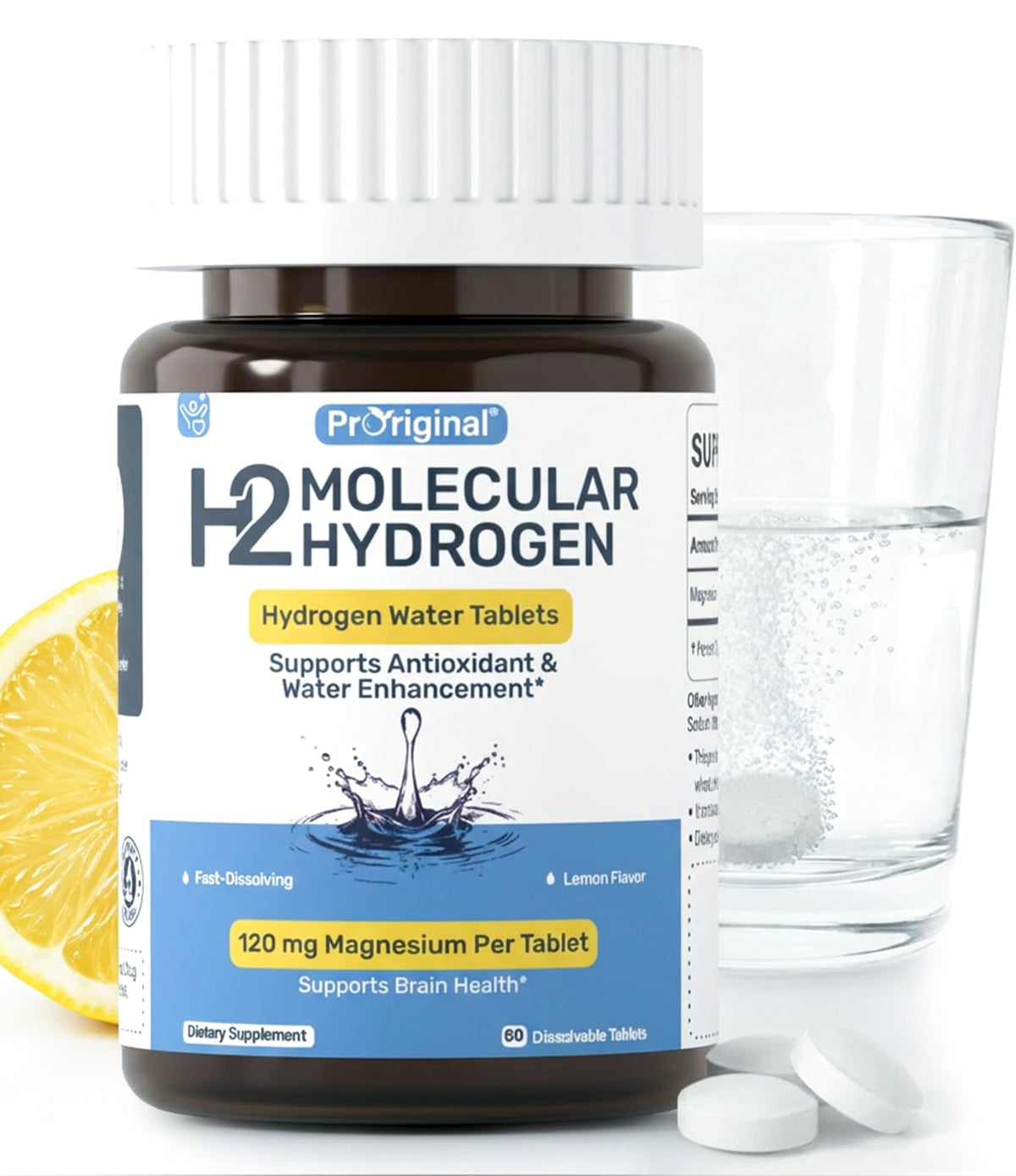 Proriginal comprimés d'eau hydrogénée 60 tablettes vue de face