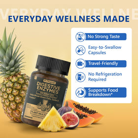 Proriginal Multi-Enzymes 120 Capsules en gros plan sur une main