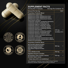 Proriginal Probiotiques 100 milliards CFU avec capsules ouvertes
