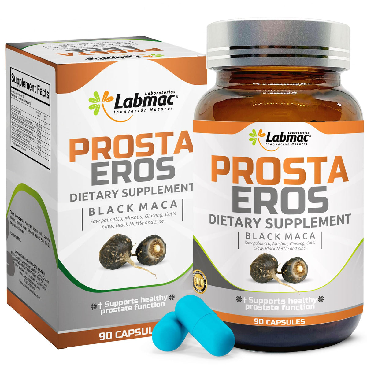 Prosta Eros Compléments Alimentaires Prostate 90 Capsules - vue de face