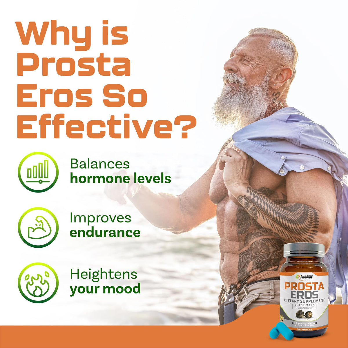 Prosta Eros Compléments Alimentaires Prostate - présentation des capsules