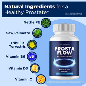 Prosta Flow Capsules - emballage ouvert montrant le nombre de gélules