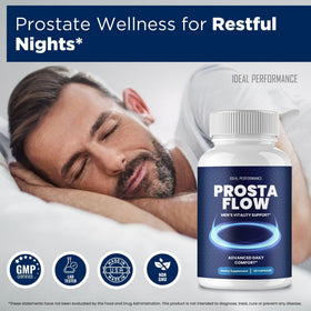 Prosta Flow Capsules - gélules dans une main sur fond naturel