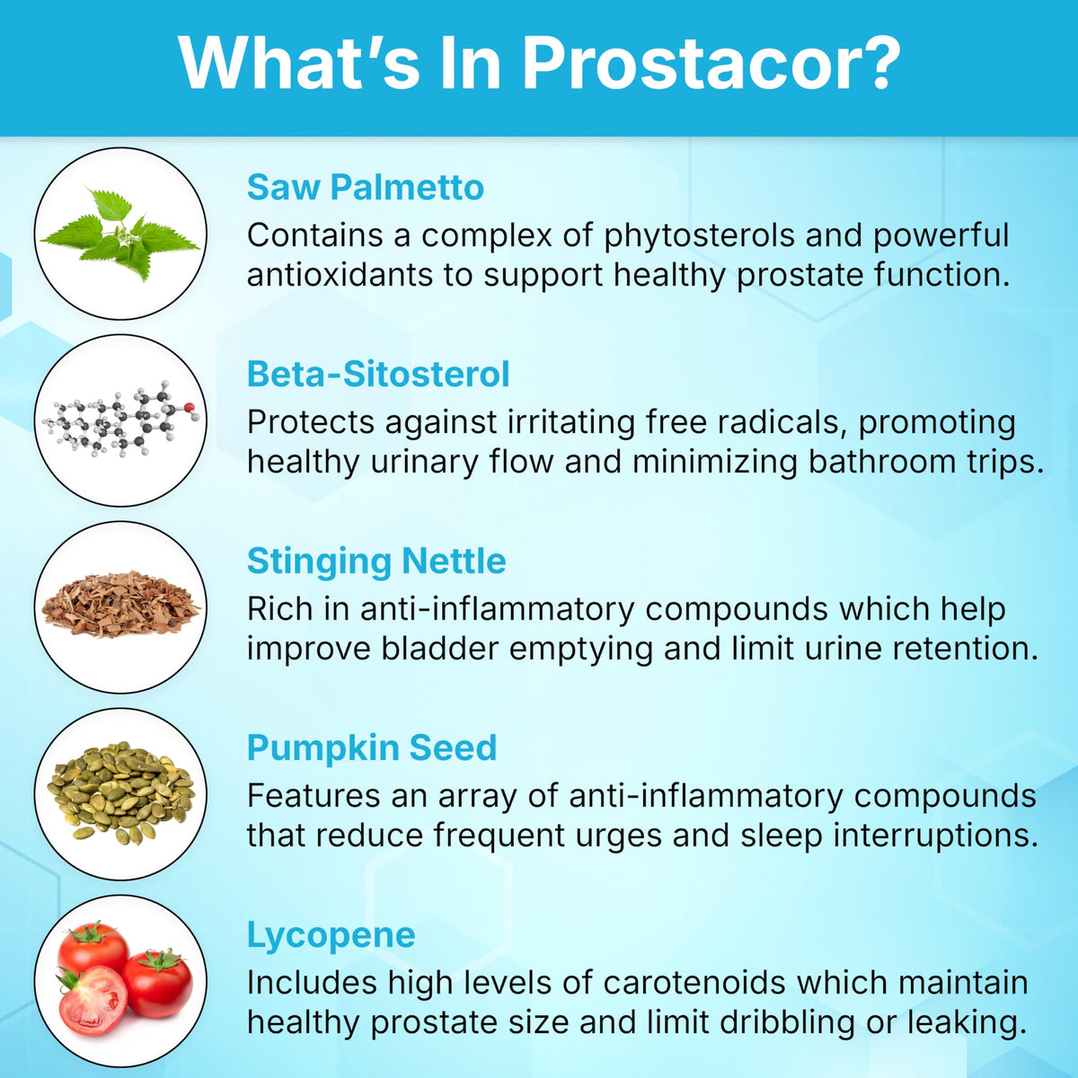 Prostacor Complément Alimentaire Prostate 41g avec ingrédients naturels