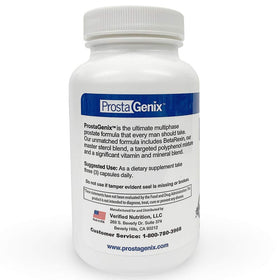 ProstaGenix bouteilles alignées sur une surface