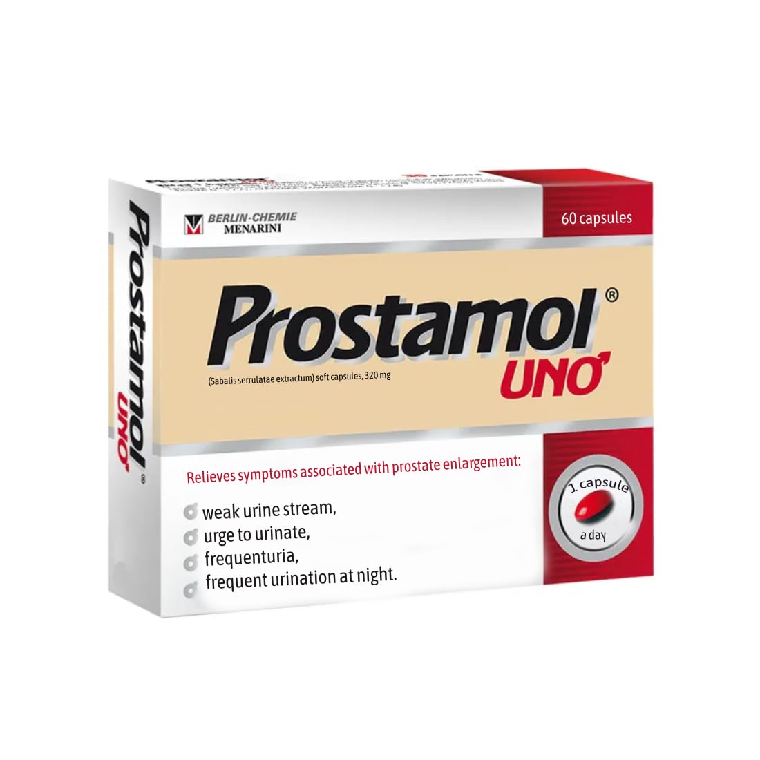 Prostamol Uno 320mg 60 capsules dans leur emballage
