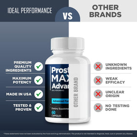 Prostate Max d'IDEAL PERFORMANCE, capsules prêtes à l'emploi