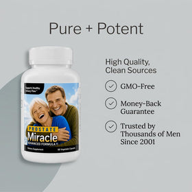 Prostate Miracle 60 capsules avec étiquette visible