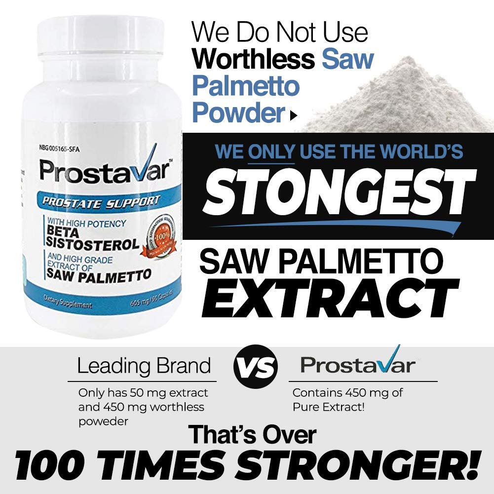 Prostavar Saw Palmetto avec des ingrédients naturels en arrière-plan