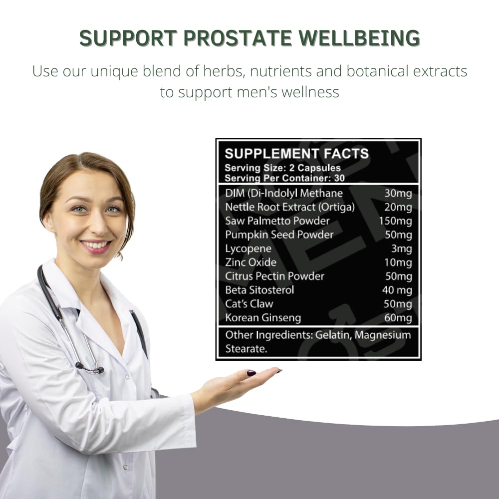 PROSTMEN Complément Alimentaire Prostate 120 Capsules sur une table