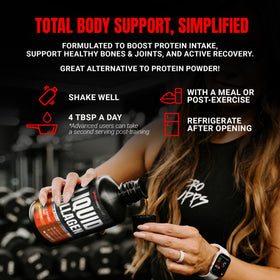 ProSupps Amino23 Collagène Liquide Agrumes, cuillerée avec le produit