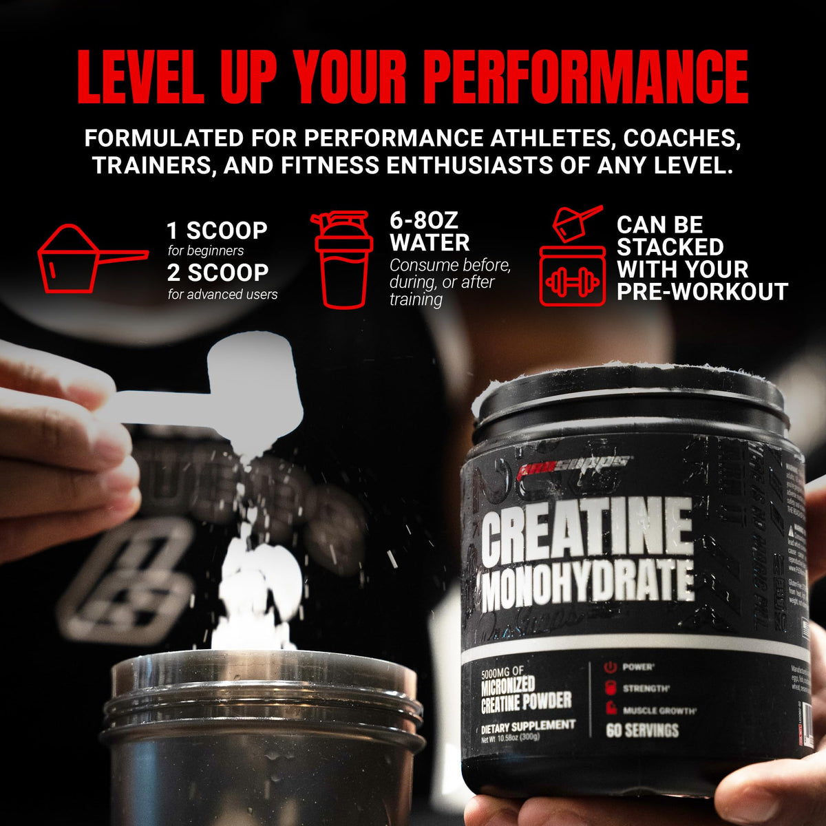 ProSupps Créatine Monohydrate Poudre 340g étiquette des ingrédients