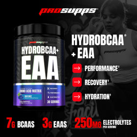 ProSupps HydroBCAA Poudre d'acides aminés essentiels 531g avec cuillère