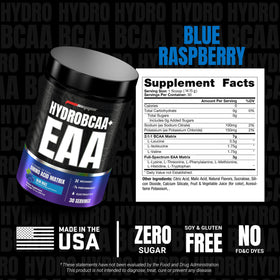 ProSupps HydroBCAA Poudre d'acides aminés essentiels 531g étiquette