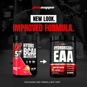 ProSupps HydroBCAA Poudre d'Amino Acides 520g Saveur Fruit Punch sur un plan de travail