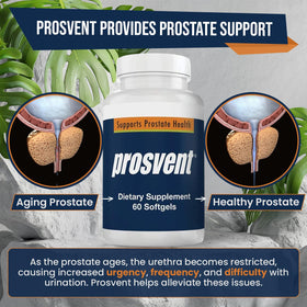 Prosvent Complément Alimentaire Prostate, capsules sur un fond blanc