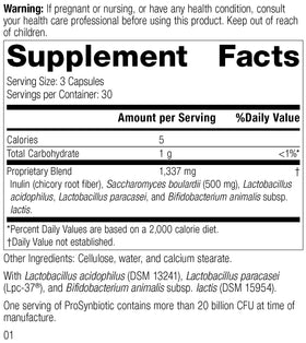 ProSynbiotic de Standard Process, vue de côté des capsules