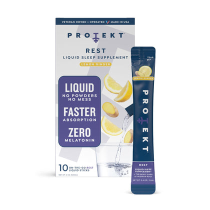 PROTEKT GABA L Theanine sachets de mélange liquide citron-gingembre