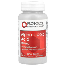 PROTOCOL FOR LIFE BALANCE Acide Alpha-Lipoïque 600 mg boîte de 60 capsules végétales