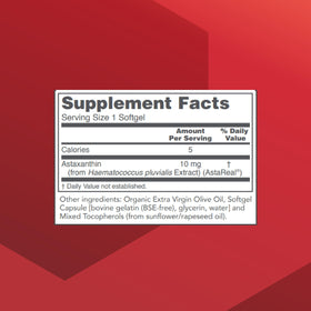 PROTOCOL FOR LIFE BALANCE Astaxanthin 10 mg gélules molles vue de côté