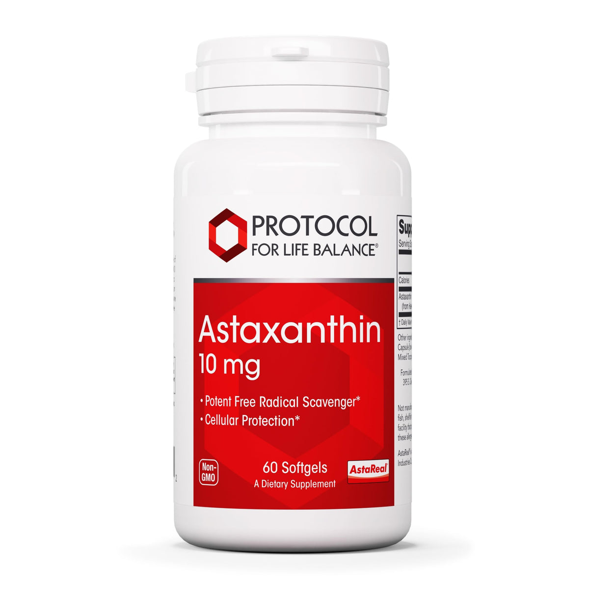 PROTOCOL FOR LIFE BALANCE Astaxanthin 10 mg gélules molles vue de face