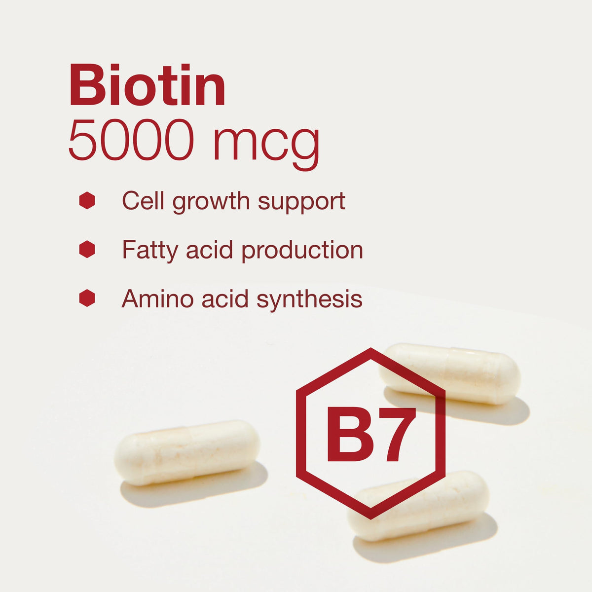 PROTOCOL FOR LIFE BALANCE Biotine 5 000 mcg dosage recommandé sur l'étiquette