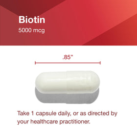 PROTOCOL FOR LIFE BALANCE Biotine 5 000 mcg produit sur une table