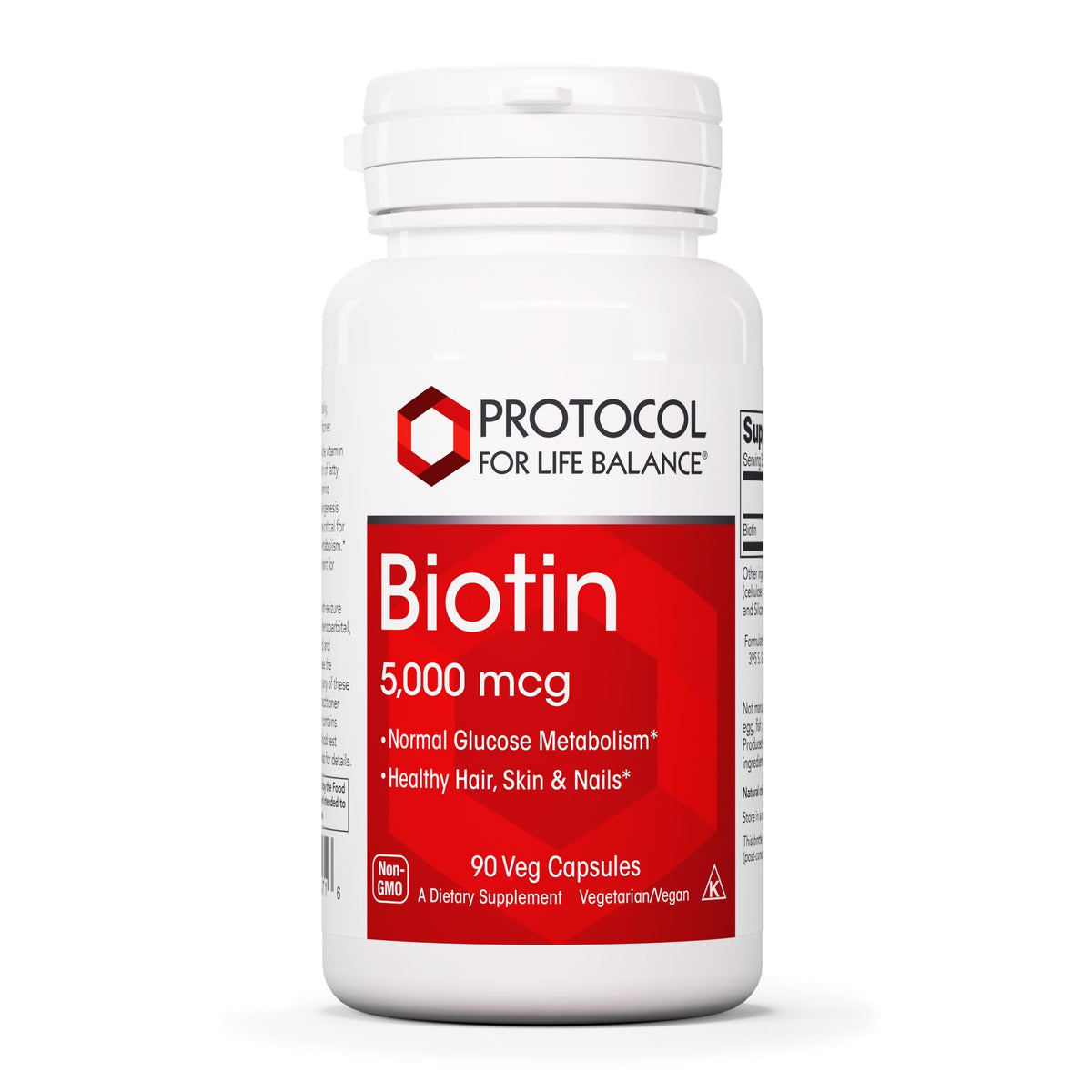PROTOCOL FOR LIFE BALANCE Biotine 5 000 mcg vue avant du produit