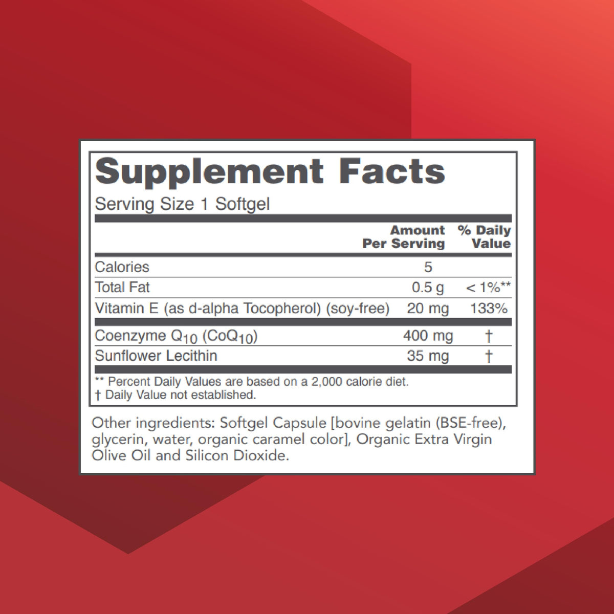 PROTOCOL FOR LIFE BALANCE CoQ10 400mg gélules molles vue latérale