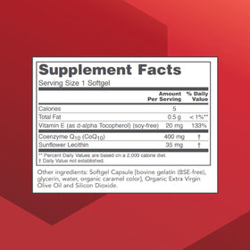 PROTOCOL FOR LIFE BALANCE CoQ10 400mg gélules molles vue latérale