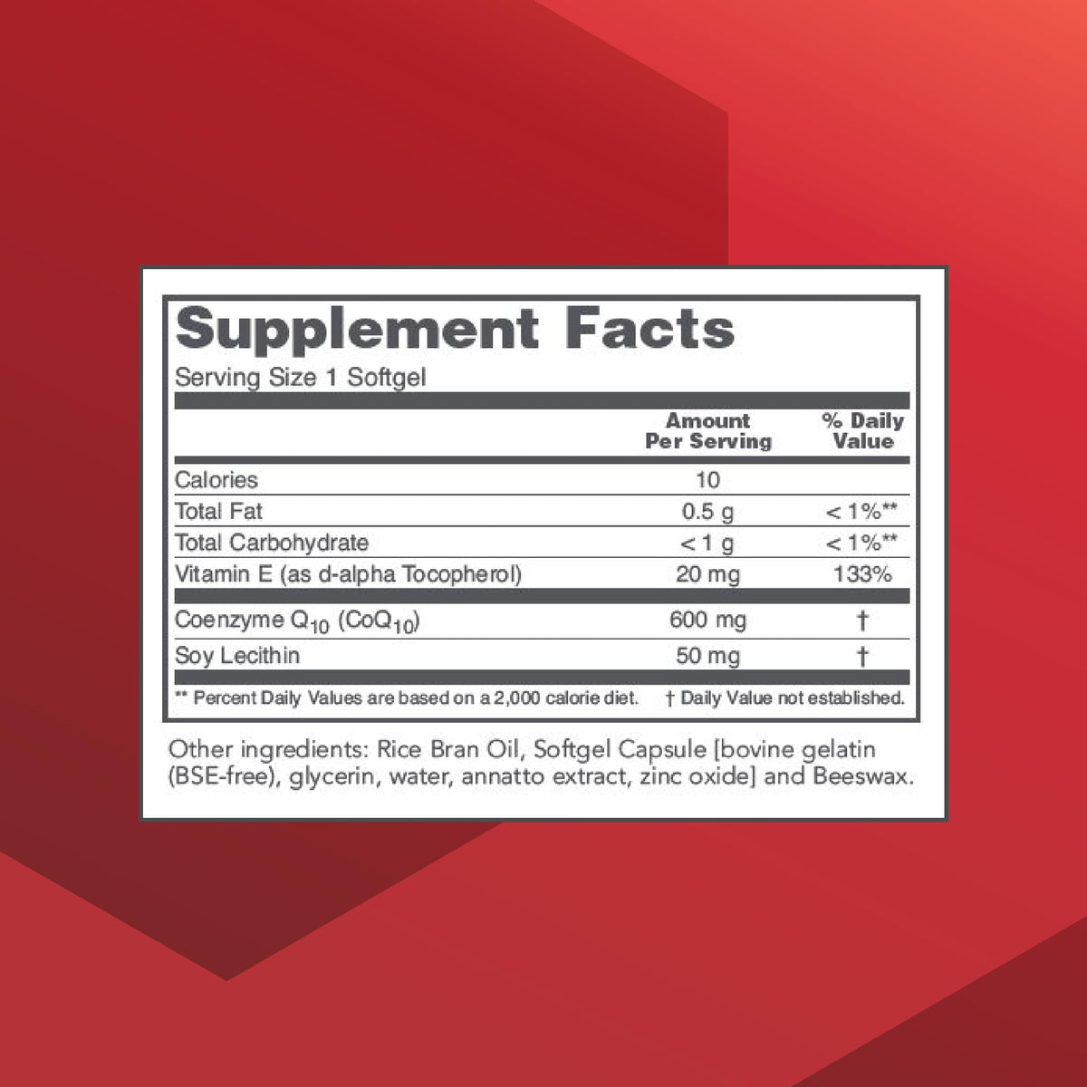 PROTOCOL FOR LIFE BALANCE CoQ10 600mg gélules molles vue arrière