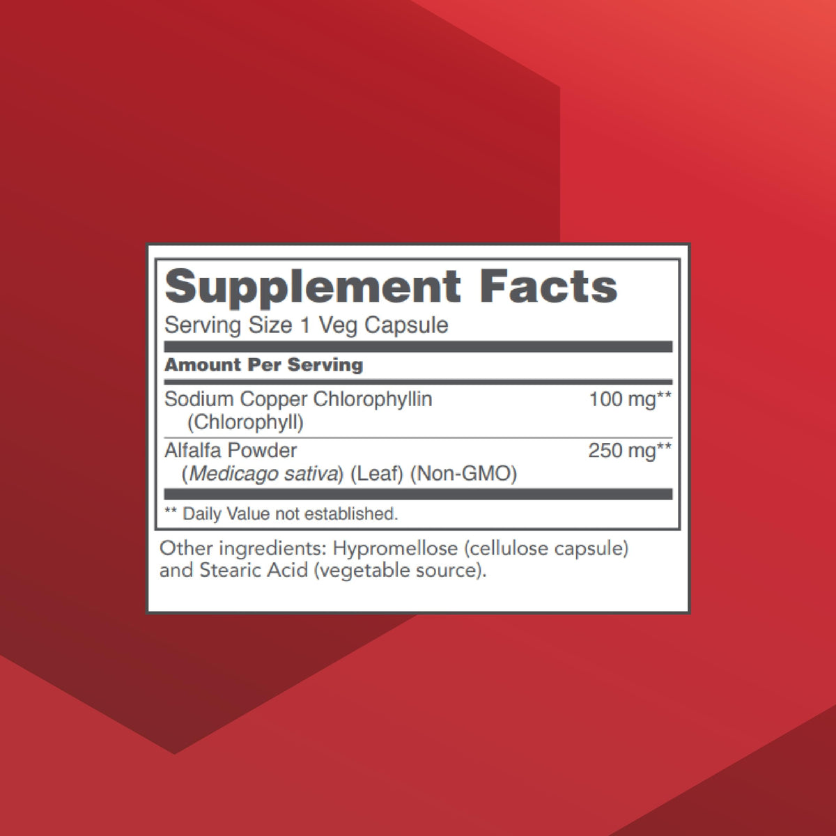 PROTOCOL FOR LIFE BALANCE emballage des capsules de chlorophylle