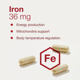 PROTOCOL FOR LIFE BALANCE Fer 36mg capsules végétales avec étiquette