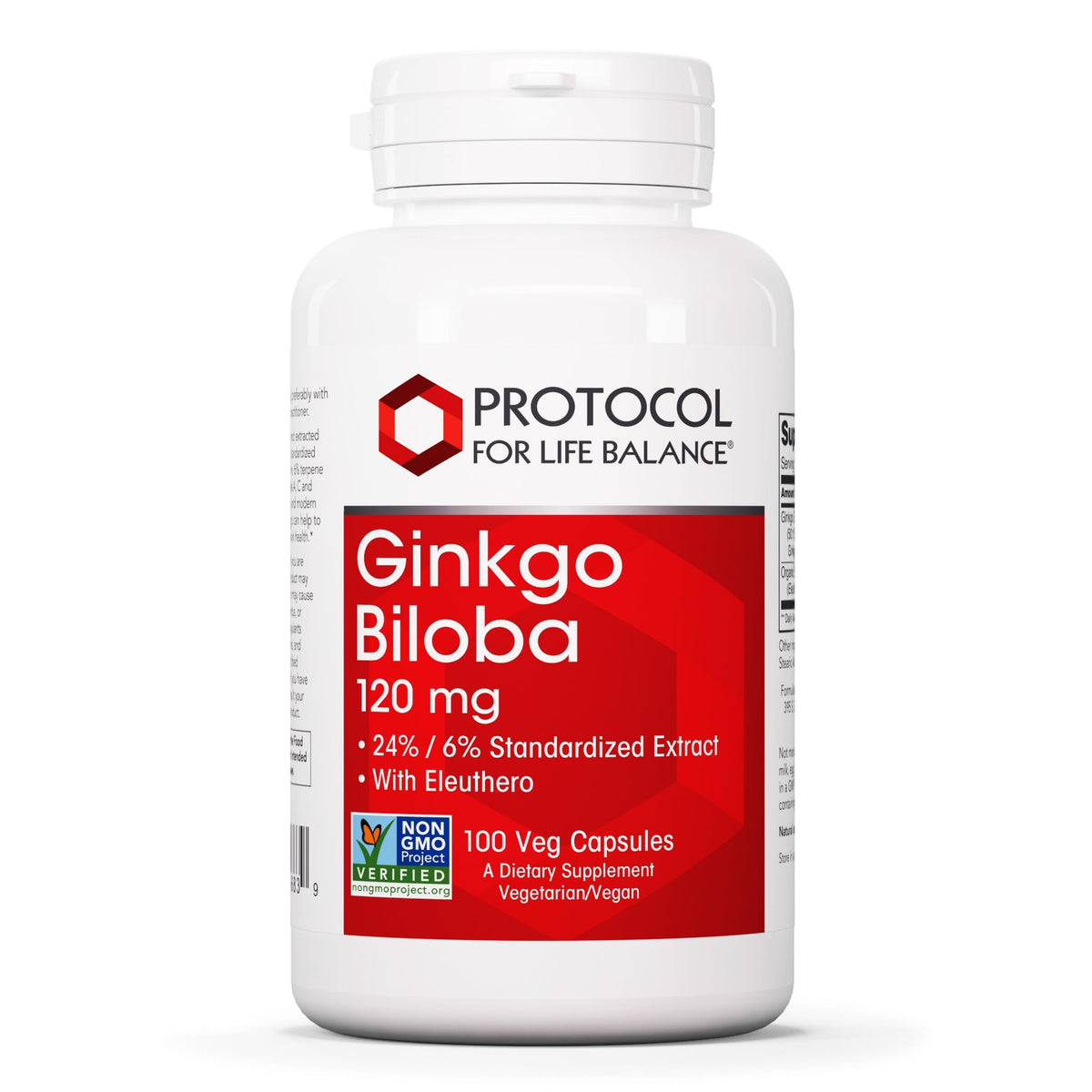 PROTOCOL FOR LIFE BALANCE Ginkgo Biloba 120mg capsules front view