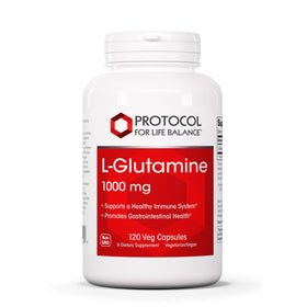 PROTOCOL FOR LIFE BALANCE L-Glutamine 1 000 mg capsules végétales devant une boîte