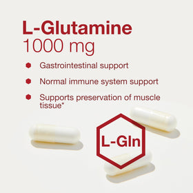 PROTOCOL FOR LIFE BALANCE L-Glutamine 1 000 mg capsules végétales sur une table