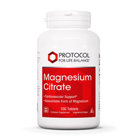 PROTOCOL FOR LIFE BALANCE Magnésium Citrate 400 mg avant et arrière de l'emballage