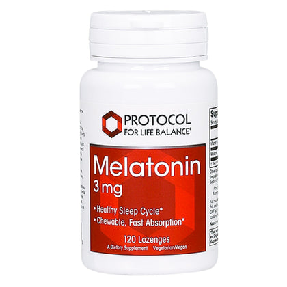 PROTOCOL FOR LIFE BALANCE Melatonin 3mg comprimés à mâcher vue de face