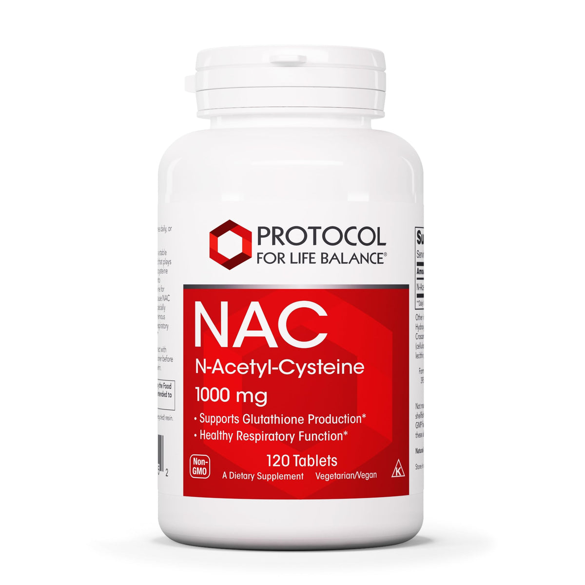 PROTOCOL FOR LIFE BALANCE NAC 1000 mg 120 tablettes vue avant