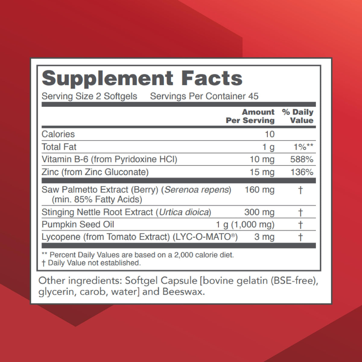 PROTOCOL FOR LIFE BALANCE Ortho Prostate gélules de Saw Palmetto vue arrière