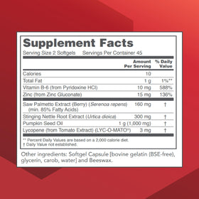 PROTOCOL FOR LIFE BALANCE Ortho Prostate gélules de Saw Palmetto vue arrière