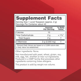 PROTOCOL FOR LIFE BALANCE Poudre de D-Mannose 132g côté