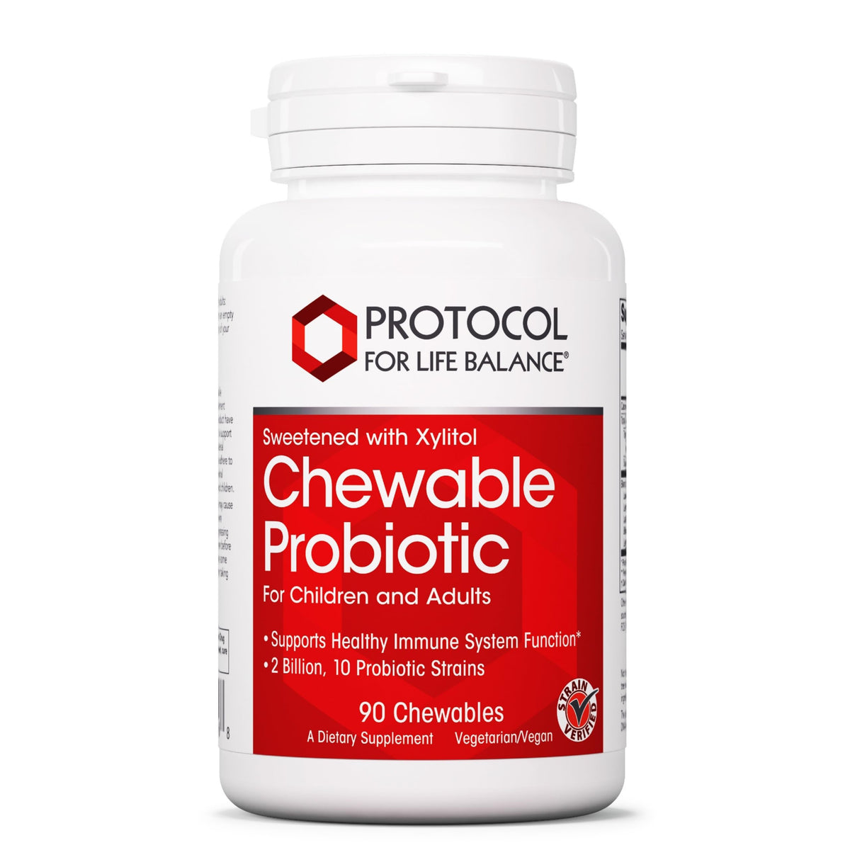 PROTOCOL FOR LIFE BALANCE Probiotiques à Mâcher 90 Chewables vue avant