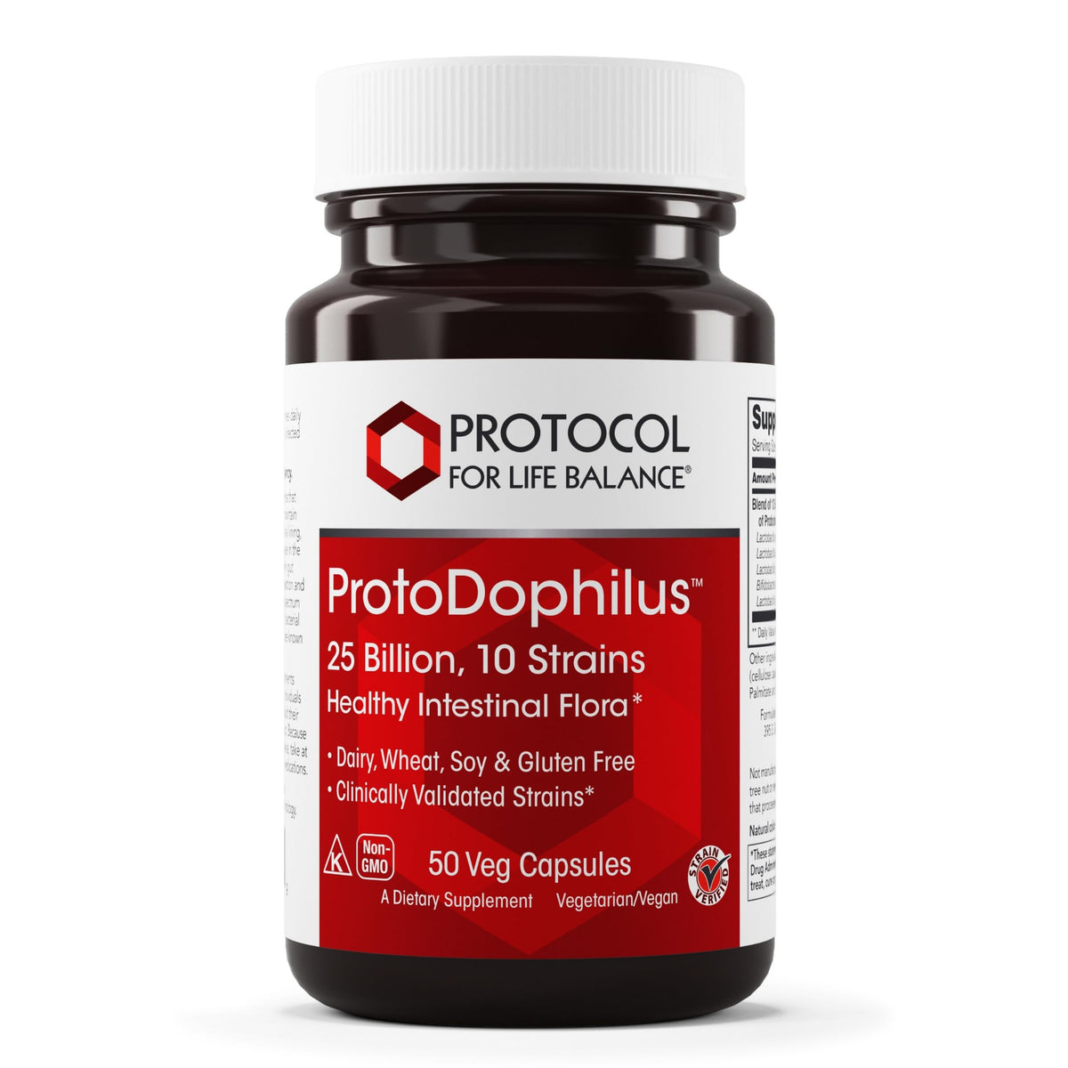 PROTOCOL FOR LIFE BALANCE ProtoDophilus 25 Milliards 50 Capsules Végétales - Vue de l'emballage