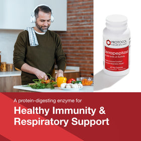 PROTOCOL FOR LIFE BALANCE Serrapeptase 60 Veg Caps bottle with label